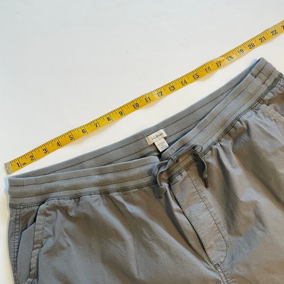 L.L. Bean Ripstop Capri Pullon Pants Womens Size 2X Dark Taupe High Waisted - Picture 7 of 9